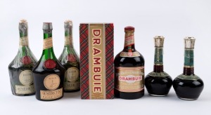 DOM BENEDICTINE Herbal liqueur, 43% ABV, France NV, 750ml, (3 bottles); SABRA Orange Chocolate Liqueur, Israel NV, 375ml, (2 bottles); DRAMBUIE Liqueur, 40% ABV Scotland NV, 1 litre. Total: 6 bottles.