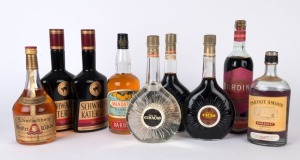 LIQUEURS: Bardinet Creme de Cacao Chouao, (2 bottles); Bardinet Triple Sec Curacao (1 bottle); Bardinet Parfait Amour (1 bottle); Bardinet Sirop de Grenadine (1 bottle); Bardinet Mandarine ( 1 bottle); Lehment Schwartzer Kater blackberry liqueur (2 bottles); Scharlachberg Meister Likor (1 bottle); all 1960s-70s bottlings. Total: 9 bottles.