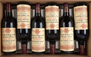 1985 Tyrrell's Dry Reds: Vat 5 (3 bottles, Vat 9 (5 bottles), Vat 11 (2 bottles) and Var 70 (2 bottles), Hunter Valley, New South Wales, Total: 12 bottles.