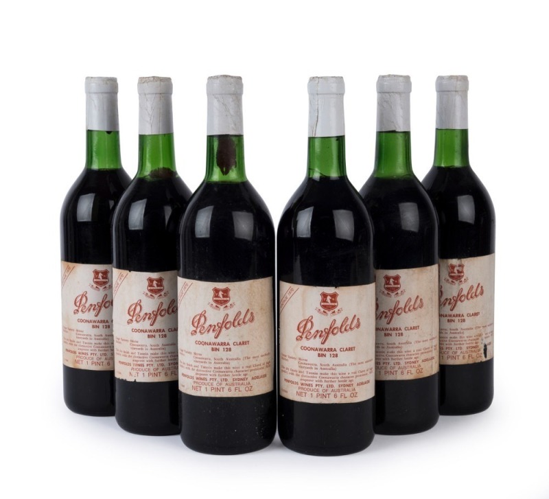 1970 PENFOLDS Bin 128 Shiraz, Coonawarra, South Australia, (6 bottles).