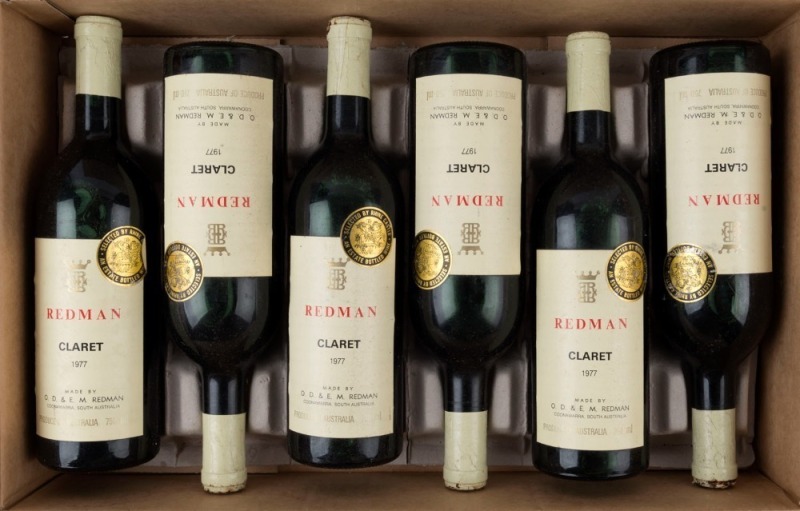 1977 Redman claret, Coonawarra, South Australia, (6 bottles).