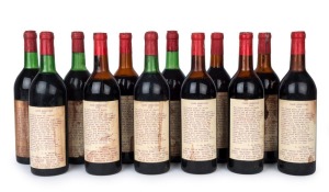 1969 Rhine Castle Clare Hermitage, Clare Valley, South Australia, (12 bottles).