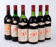 1970 TULLOCH Private Bin Pokolbin Dry Red, (4 bottles), also 1967 (1 bottle) and 1969 (1 bottle), Hunter Valley, New South Wales. Total: 6 bottles.