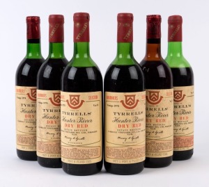 1970 Tyrrell's Dry Reds: Vat 8 (3 bottles), Vat 9 (2 bottles) and Vat 61 (1 bottle), Hunter Valley, New South Wales, (Total: 6 bottles).