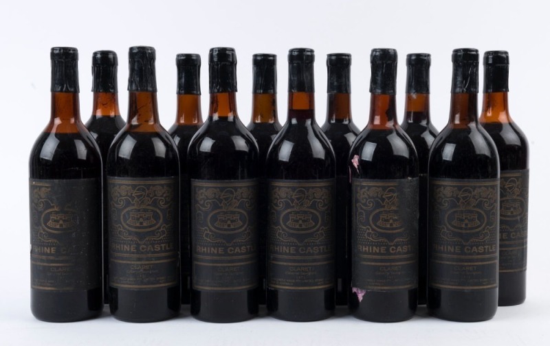 1971 Rhine Castle Claret (Cabernet Sauvignon) Bin 290, (12 bottles).