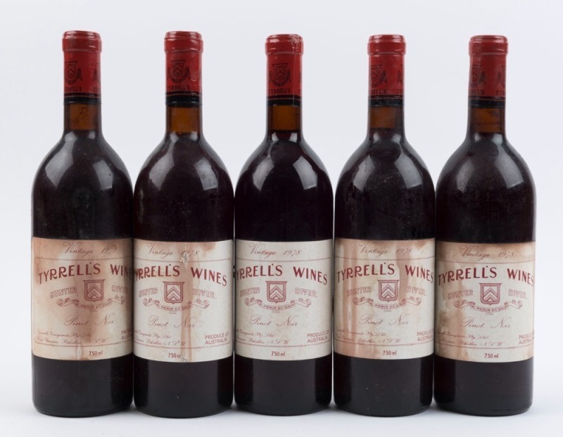 1978 Tyrrell's Pinot Noir, Hunter Valley, New South Wales, (5 bottles).