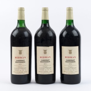 1974 Redman, Cabernet Sauvignon, Coonawarra, South Australia, 1500ml, (3 magnums).