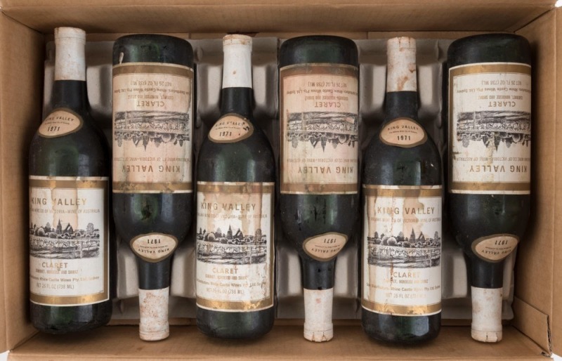 1971 Milawa Wine Company Claret (Cabernet, Mondeuse and Shiraz), King Valley, Victoria (11 bottles) plus 1971 Elliott's Tallawanata Hunter River Hermitage (1 bottle). Total: 12 bottles.