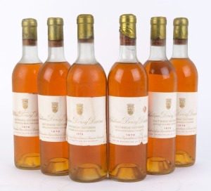 1970 Château Doïsy Daëne Haut-Barsac Sauternes, FRANCE, (6 bottles)