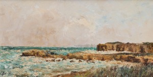 DENNIS COTTER, Near Port Campbell, oil on board, signed and dated '77 lower left,