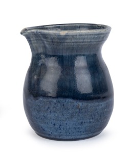 MERRIC BOYD blue glazed pottery jug, incised "M. Boyd, 1924", 14.5cm high