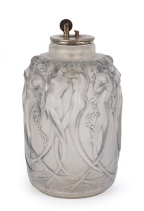 LALIQUE "Sirens" French art glass table lighter, 15cm high