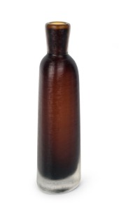VENINI Murano Inciso glass vase, three line acid etched mark to base, 29.5cm high