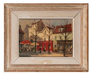 ANDRE-MARIE D'ARCY (France), (street scene), oil on canvas, signed lower left "A.M. d'Arcy", 23 x 32cm, 40 x 49cm overall