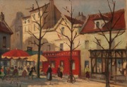 ANDRE-MARIE D'ARCY (France), (street scene), oil on canvas, signed lower left "A.M. d'Arcy", 23 x 32cm, 40 x 49cm overall - 2