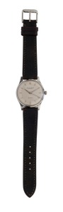 I.W.C. SCHAFFHAUSEN (International Watch Company) vintage automatic wristwatch with steel case and baton numerals