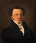 ARTIST UNKNOWN (British, 19th century), (portrait of a gent), oil on canvas, 45 x 27cm, 58 x 50cm overall. PROVENANCE: The Jason E. Sprague Collection, Melbourne. - 2