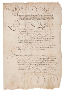 MAXIMILLIAN III (Archduke of Austria), hand written letter with attached seal, dated 24th July, 1604. Maximillian III (1558-1618) born in Vienna, was Archduke of Further Austria from 1612 to 1618. Fourth son to Maximillian II and Maria of Spain. In 1585 h