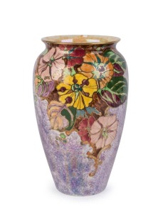 ROYAL WINTON "Tiber" English floral porcelain vase, circular factory mark to base, 26cm high