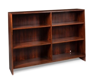 A Danish rosewood bookcase, circa 1960s, ​​​​​​​105cm high, 150cm wide, 29cm deep