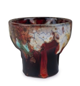 ROYAL DOULTON "Chang" vase by Charles Noke and Harry Nixon, stamped "Royal Doulton Chang, England, Noke, H.N.", 10.5cm high, 12cm diameter