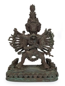 A Chinese cast bronze Buddhist statue, 20th century, ​​​​​​​44cm high