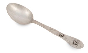 GEORG JENSEN early Danish sterling silver serving spoon, early 20th century, 26.5cm long, 110 grams