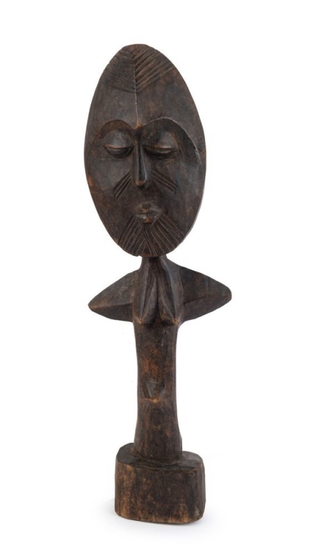 Akua'ba ritual fertility doll, carved wood, Ashanti tribe, Ghana, ​​​​​​​45cm high