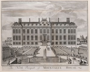 James SIMON, The North Prospect of Montague House, copper engraving, with title at base, circa 1715, 46 x 58cm; framed, overall 67 x 80.5cm.