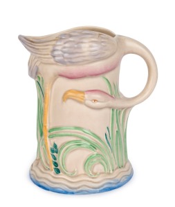 CLARICE CLIFF "Flamingo" English porcelain vase, circa 1925, stamped "Clarice Cliff, Newport Pottery Co., England", 19.5cm high