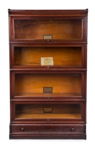 An American stackable bookcase, circa 1910, 151cm high, 87cm wide, 30cm deep