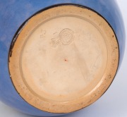 ROYAL DOULTON "Peony" pattern stoneware art pottery vase by FLORRIE JONES, early 20th century, impressed factory mark "Royal Doulton, England" and incised "F.J." and "W.R.", ​27.5cm high - 2