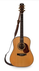 MATON "THE MESSIAH" Australian acoustic guitar with original hardcase, bearing original label "The Messiah, Custom Designed & Crafted In The Workshops Of Maton Guitar Company, Box Hill, Victoria, Selected Series No. 1797 (0506)".