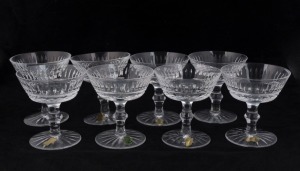 WATERFORD Irish crystal set of 8 champagne glasses, 20th century, 11.5cm high