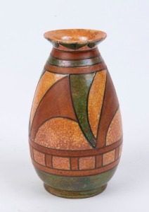 CHARLOTTE RHEAD English Art Deco porcelain vase, circa 1930s, 13cm high