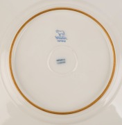 DRESDEN German porcelain cabinet plate with gilt monogram, 20th century, blue factory mark "Dresden, Germany", ​26.5cm diameter - 2