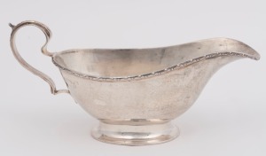 HARDY BROTHERS Australian sterling silver sauce boat, 20th century, 19cm wide, 156 grams