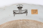 MASON IRONSTONE set of three English ceramic plates and a serving dish with Chinese famille rose style decoration, circa 1835, black factory mark to base, the largest 26cm wide - 2
