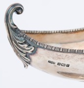 A sterling silver bon bon dish with scrolling handles by James Dixon & Sons of Sheffield, circa 1909, ​11cm high, 13cm wide, 144 grams - 2