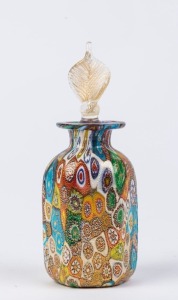 Murano glass scent bottle with stopper, 10.5cm high