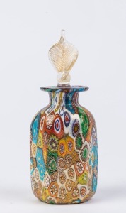Murano glass scent bottle with stopper, ​10.5cm high