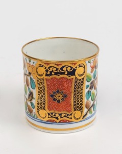 SPODE antique English porcelain coffee can, 19th century, stamped "Spode, 1220", 6cm high, 8cm wide