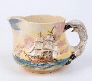 ROYAL DOULTON "The Hydra, Famous Ships", English porcelain jug, ​12.5cm high, 19cm wide