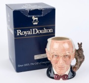 ROYAL DOULTON "John Shorter" character jug with kangaroo handle, factory mark to base, ​11cm high, 11cm wide