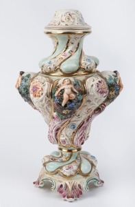 Capodimonte Italian porcelain lamp base, 20th century, ​38cm high