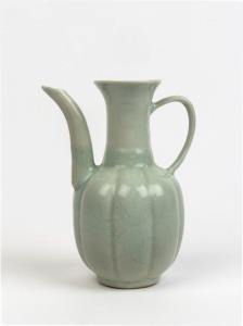 A Chinese Sung style water pot with celadon glaze, ​19.5cm high