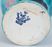 CLARICE CLIFF Newport "Inspiration" pattern porcelain vase, circa 1920s, stamped "Newport Pottery Co. Ltd. Burslem, England, Inspiration, ", signed "Clarice" on the side, 17cm high - 4