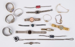 Seventeen assorted dress watches including a 14ct gold LIVANO (14 grams without the movement)