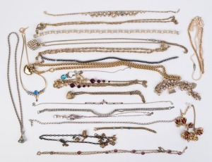 A collection of costume jewellery necklaces