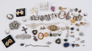 Assorted costume and diamante jewellery